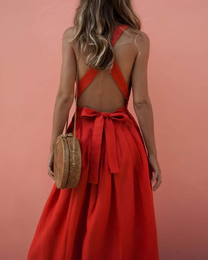 Comfortable Fit Halter Neck Summer Dress