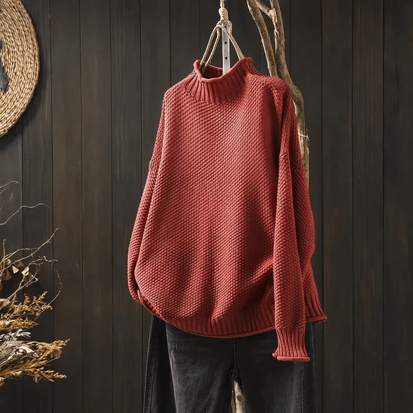 Classic Female Crew Neck Winter Sweater