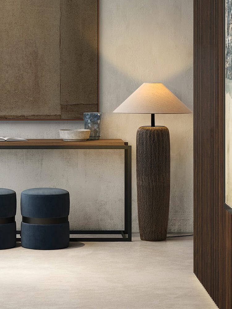 Traditional Wooden Table Lamp with Metal Details