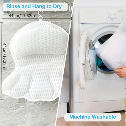 Soft Comfort Bath Pillow with Neck and Back Support