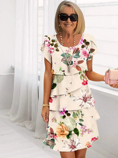 Chic Floral Sleeveless Sundress for Women Lightweight Summer Dress