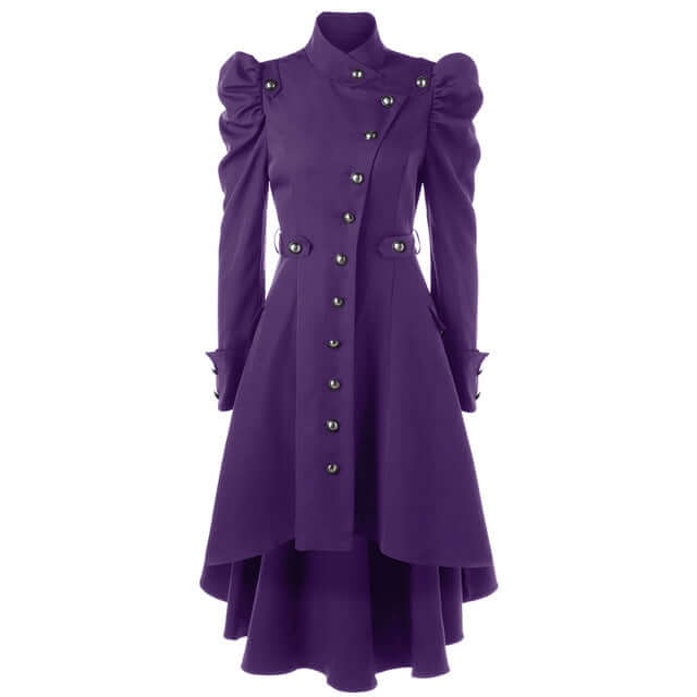 Classic Ladies Midi Coat with Fitted Neckline