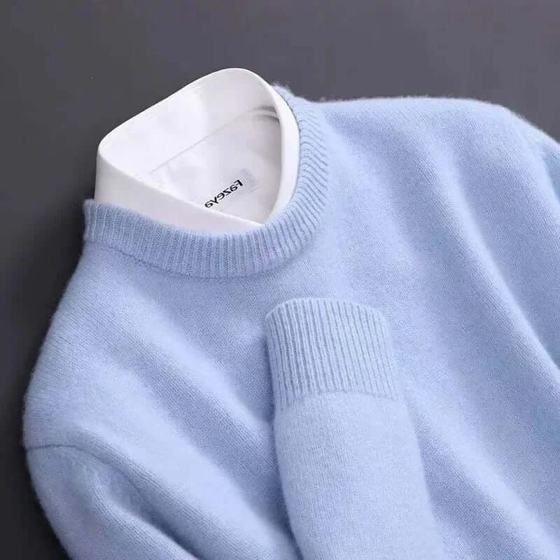 Premium Men's Cozy Cashmere Crew Sweater