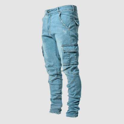 Men's Skinny Straight Leg Casual Jeans - Luxivelle