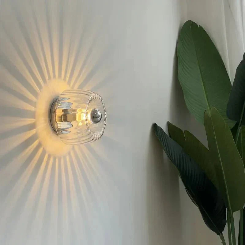 Simple Glass Metal Wall Lamp