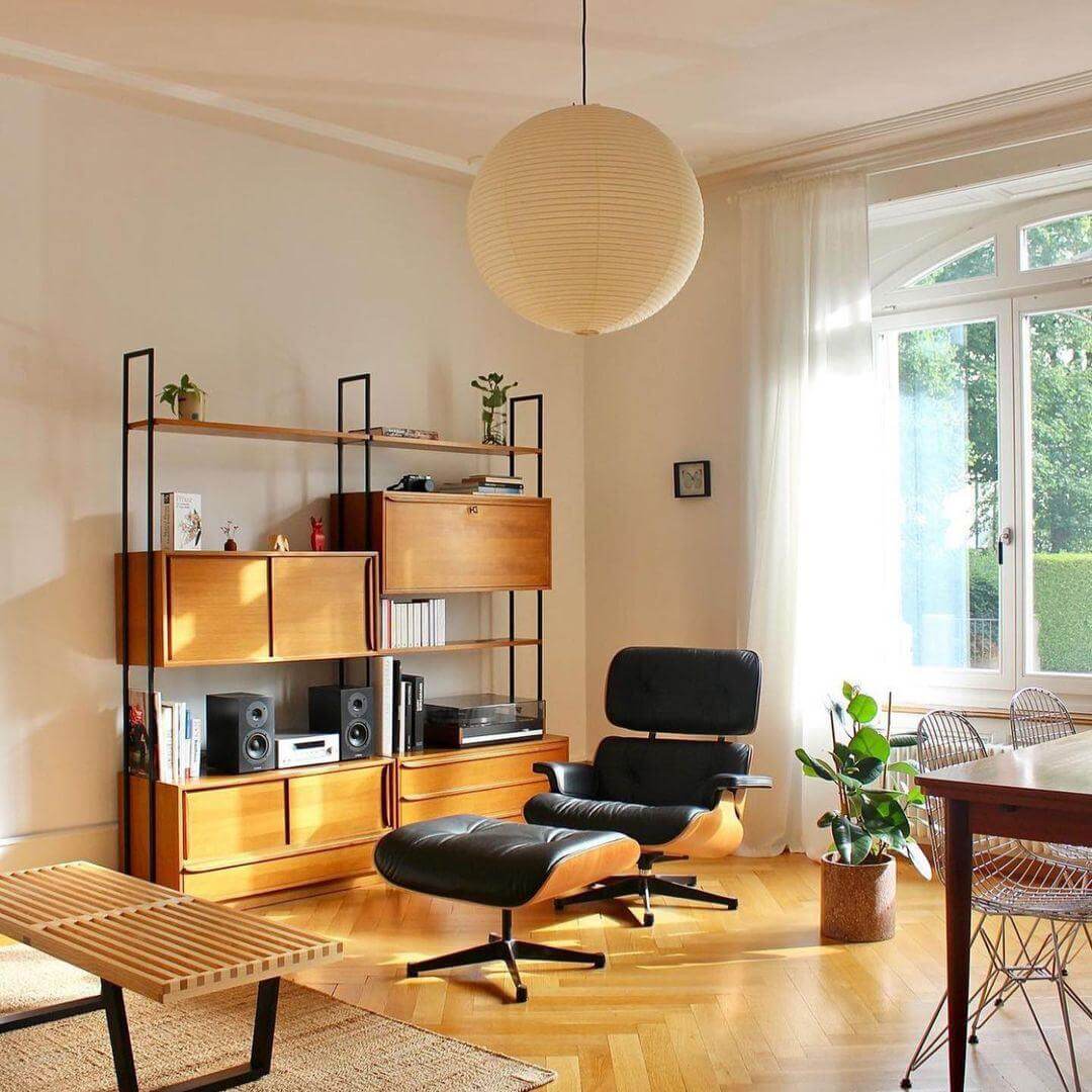 Simple White Cotton Shade Pendant Light with Metal Frame