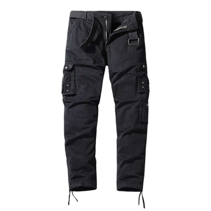 Comfortable Fit Casual Cargo Pants with Elastic Cuffs