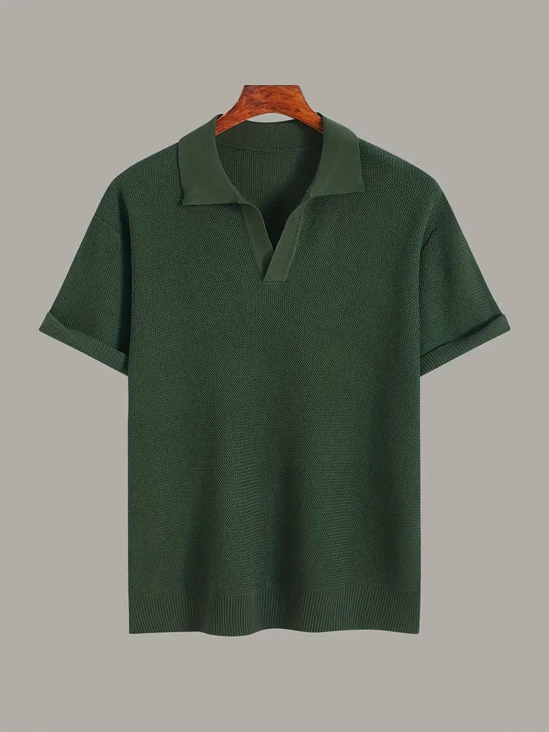 Comfortable Men's Short Sleeve Polo Shirt Summer Tee