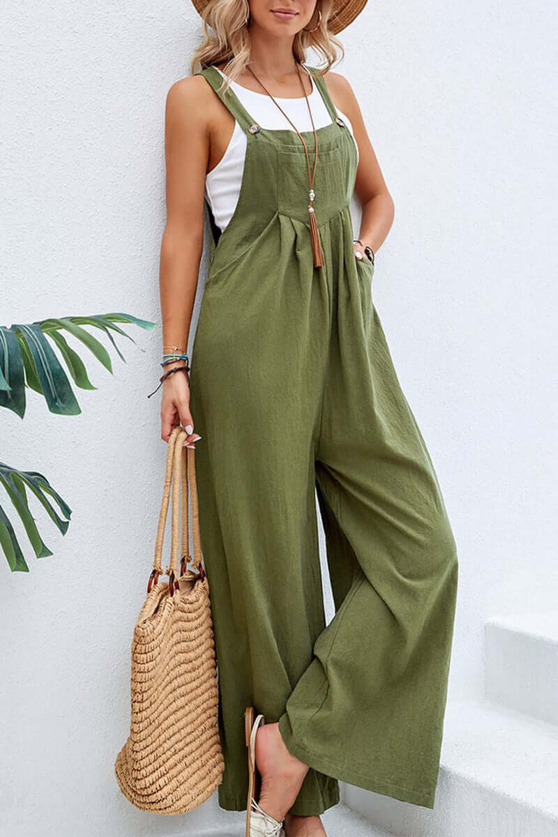 Comfortable V Neck Halter Jumpsuit for Women
