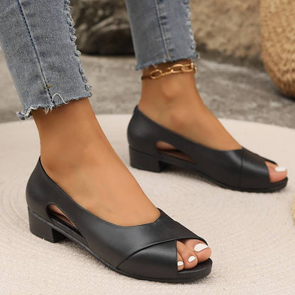 Comfortable Flat Block Heel Sandals for Women