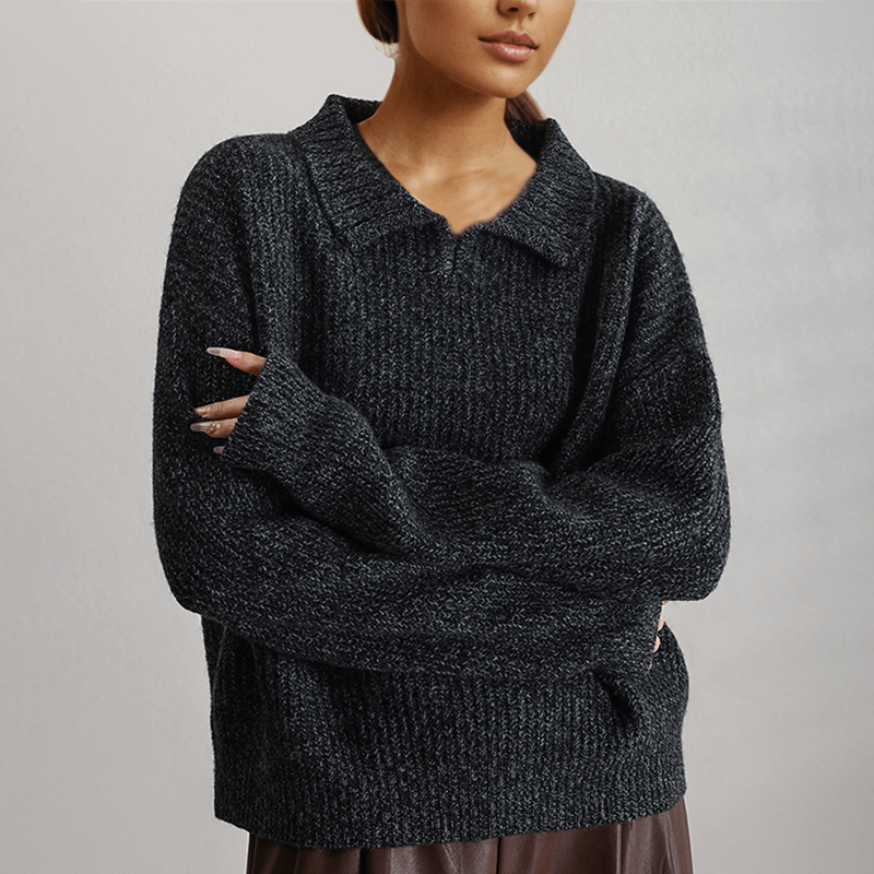 Relaxed Fit Long Sleeve Women's Sweater