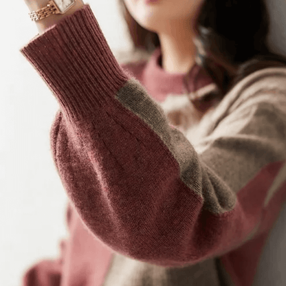 Casual Loose Fit Crew Neck Sweater