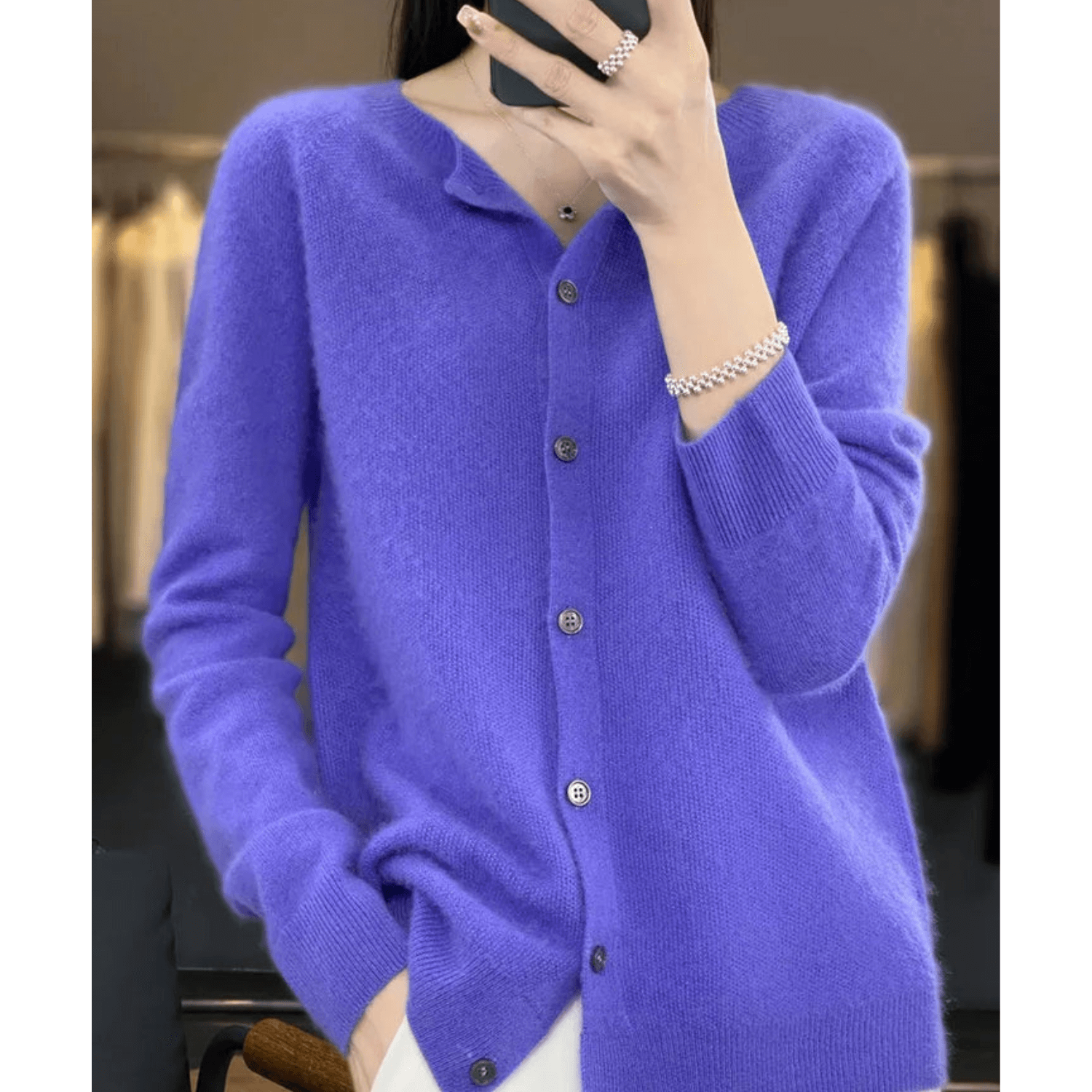 Soft V Neck Cashmere Sweater for Women - Luxivelle
