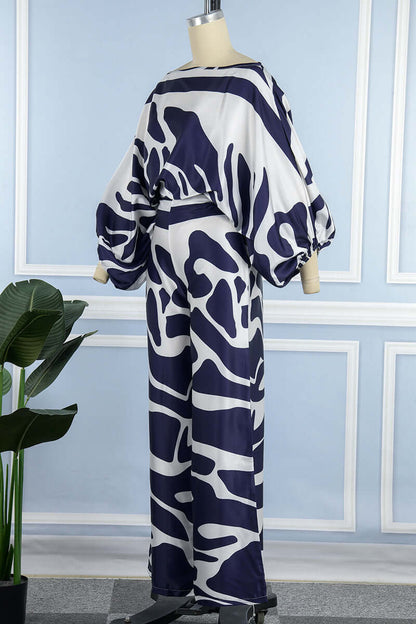 Ladies' Floral Cold Shoulder 2 Piece Outfit Set