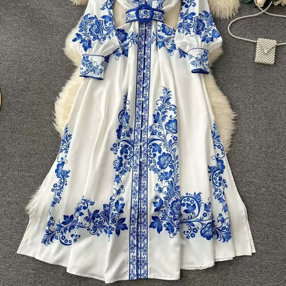 Casual Buckled A-Line Mid Dress