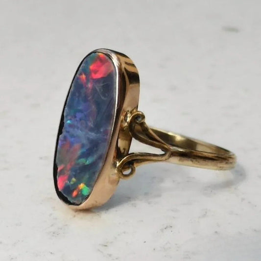Vintage Style Opal Gemstone Ring - Luxivelle
