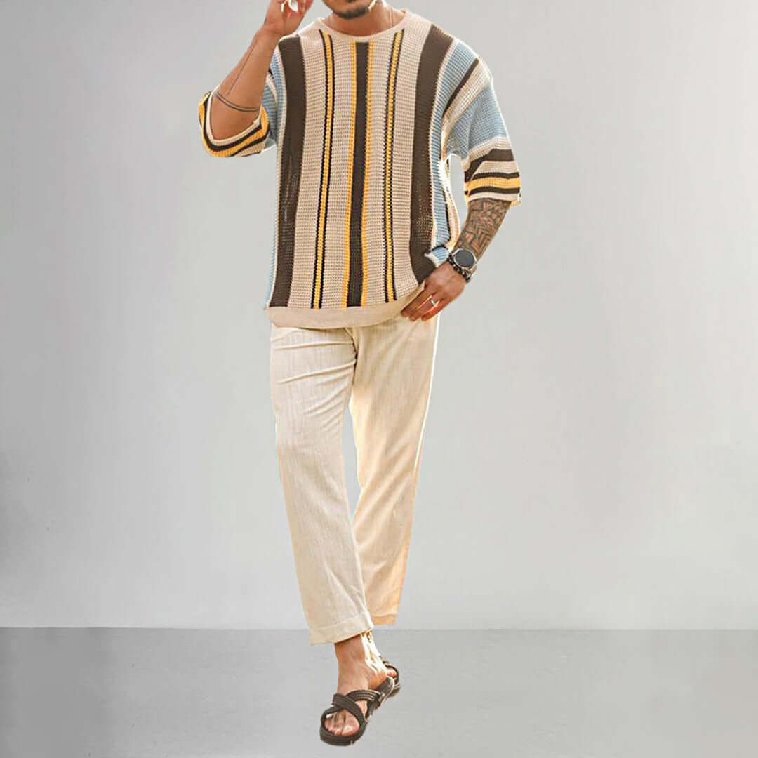 Casual Summer Knit Short Sleeve Sweater