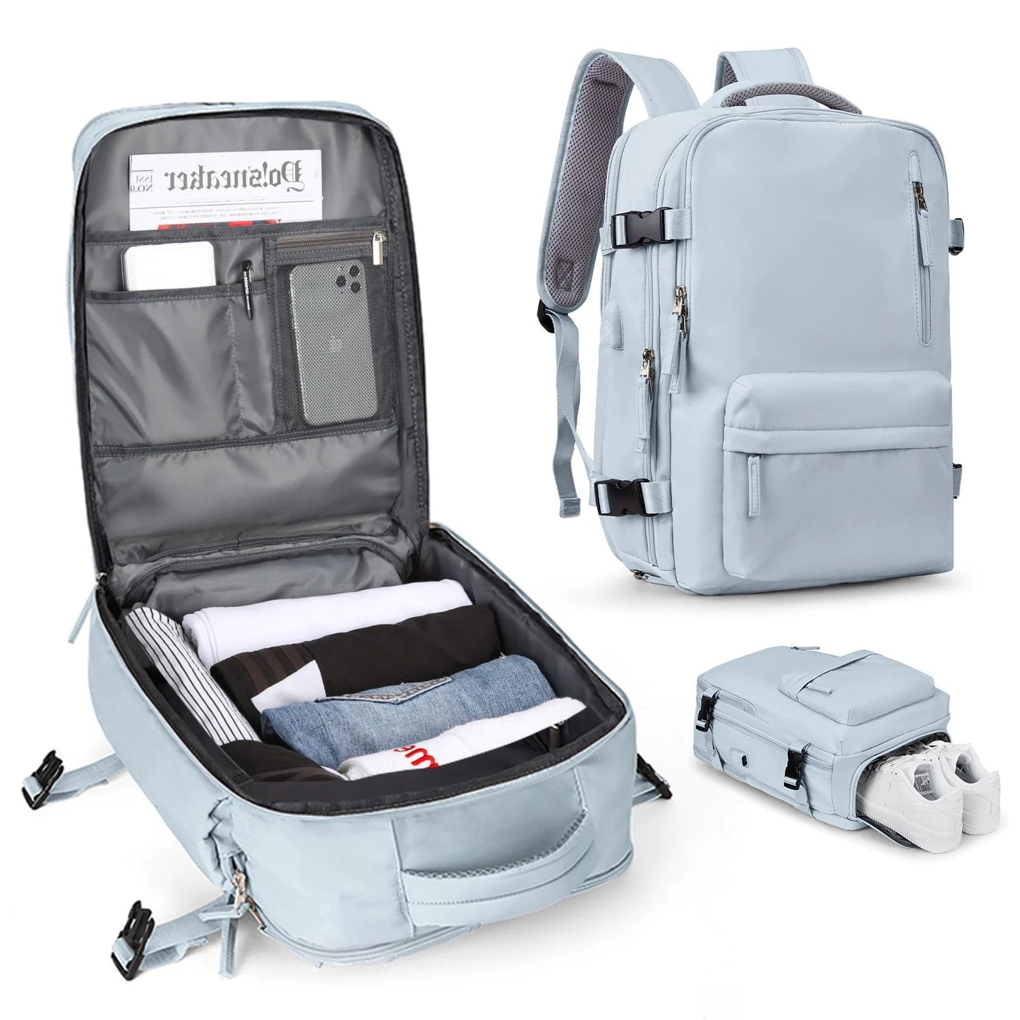 Waterproof Hiking Backpack for Women - Large USB Rucksack