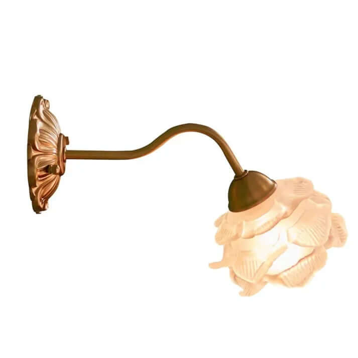 Delicate Floral Glass Table Lamp