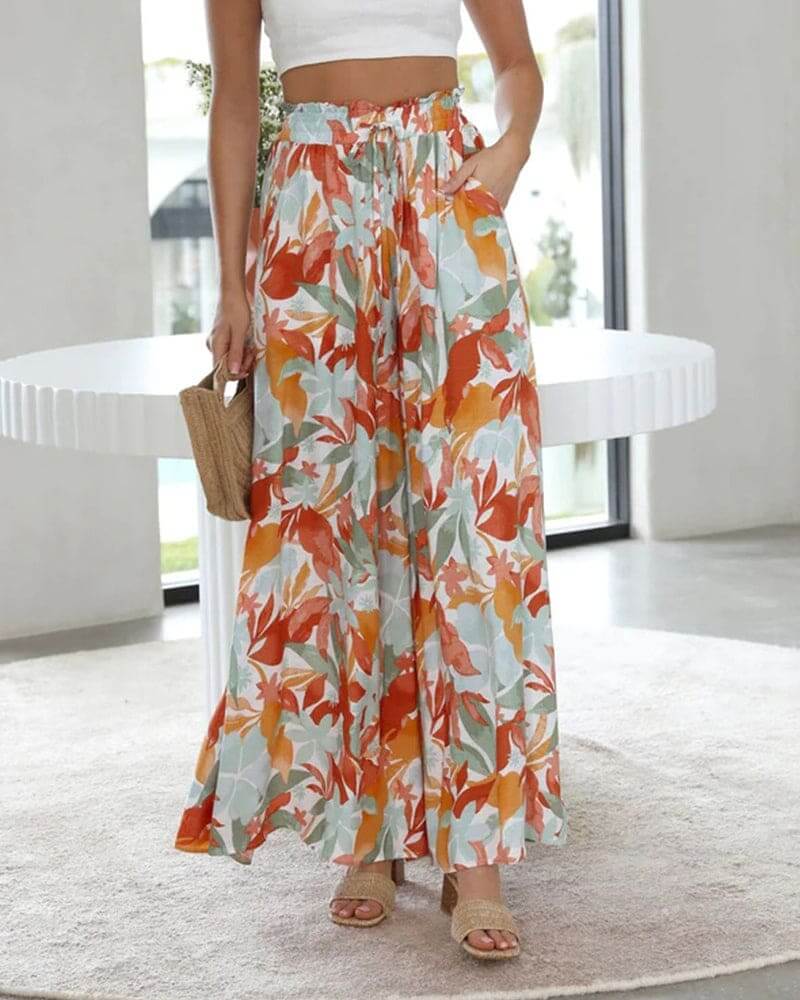 Ladies Comfortable Floral Loose Fit Pants