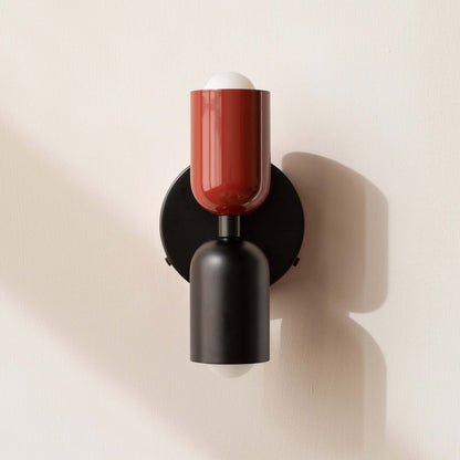 Dual Arm Brushed Steel Wall Lamp