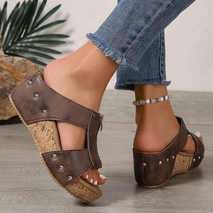 Classic Women's High Heel Wedge Sandals
