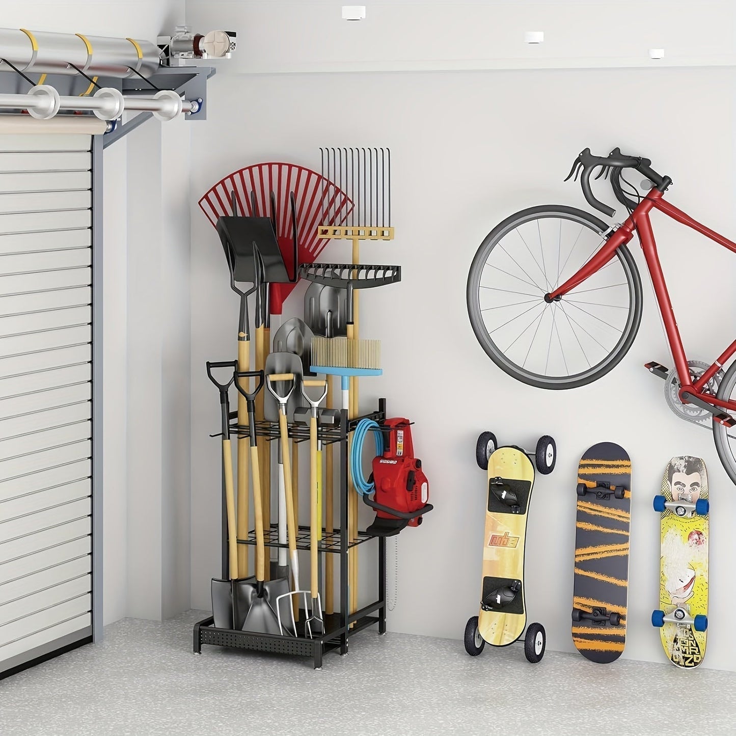 Strong Steel Garden Storage Rack – Outdoor Tool Holder