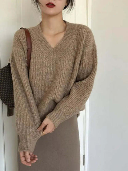 Cozy Large Cable Knit Women's Sweater