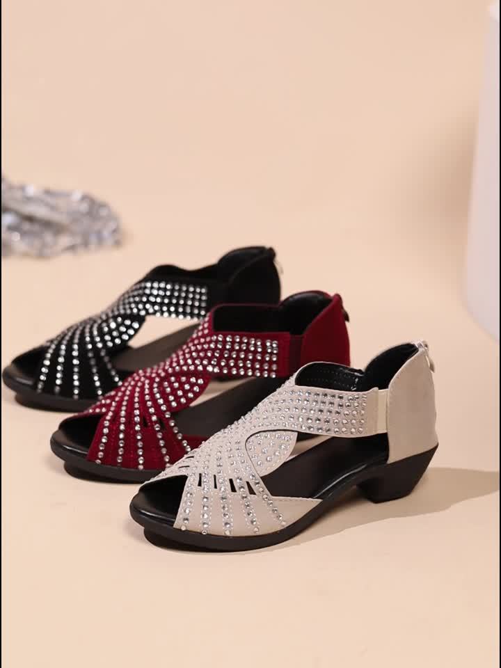 Glittery Cushion Flip Flop Sandals