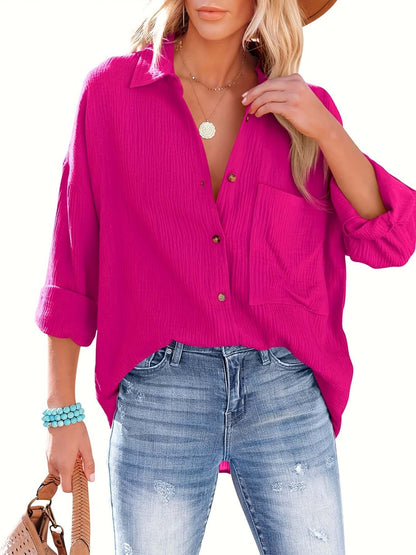 Casual Soft Women's Long Sleeve Cotton Top