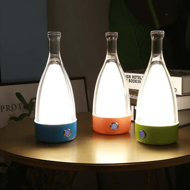 Battery Powered Wine Bottle Table Lamp