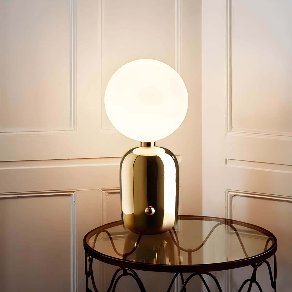 Luxury Glass and Metal Desk Lamp with G9 Bulb