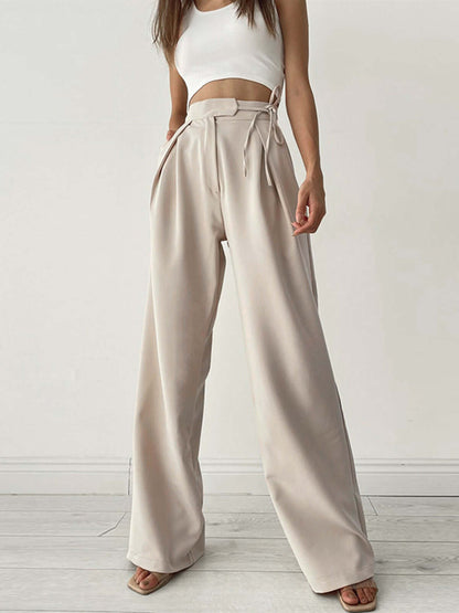 Comfortable Loose Fit High Waisted Palazzo Pants - Luxivelle