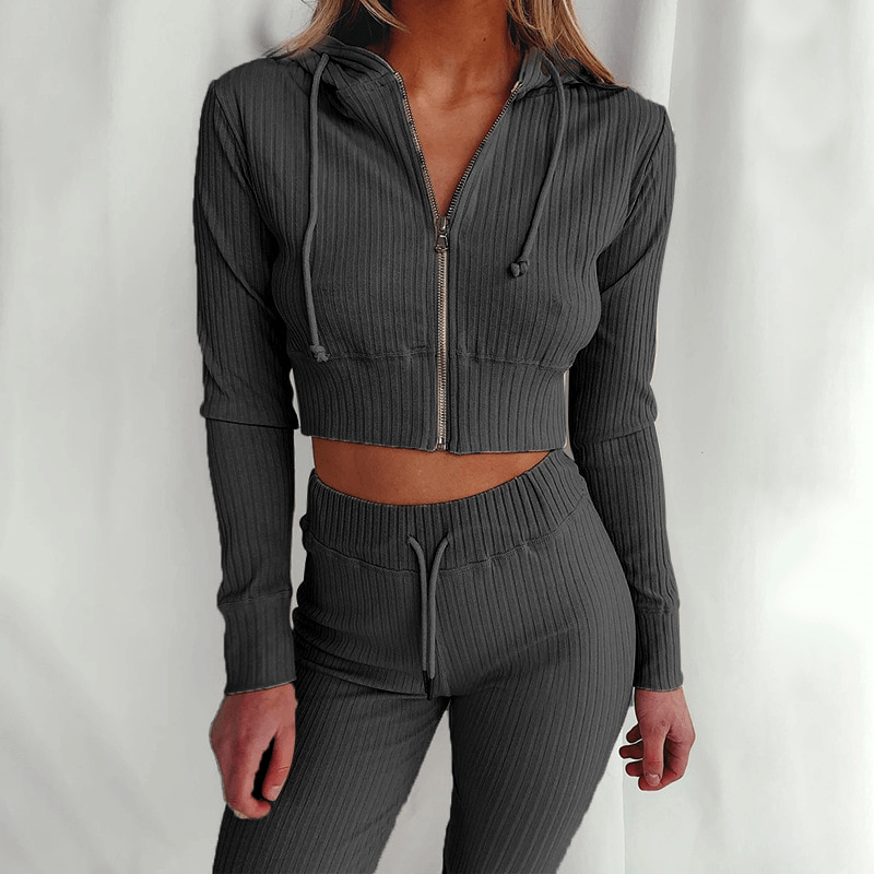 Ladies' Fitted Sport Hoodie Suit