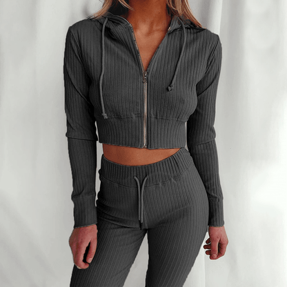 Ladies' Fitted Sport Hoodie Suit