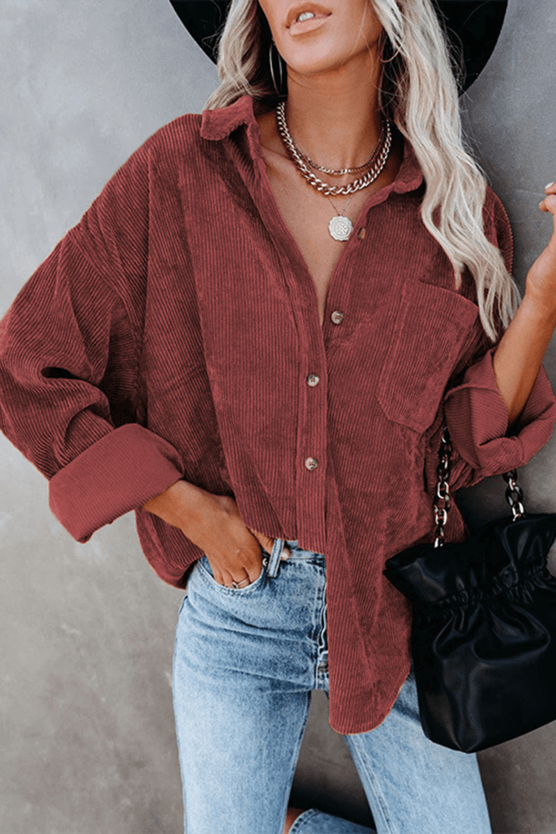 Casual Loose Fit Women's Long Sleeve Top