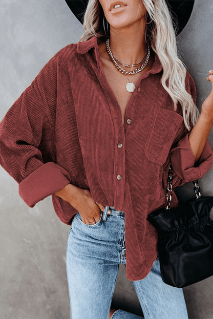 Casual Loose Fit Women's Long Sleeve Top