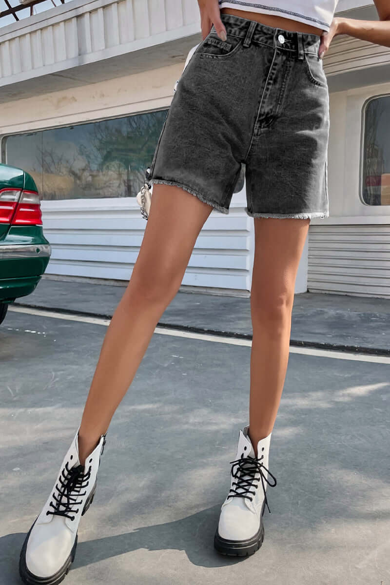 Classic Dark Blue Jean Shorts