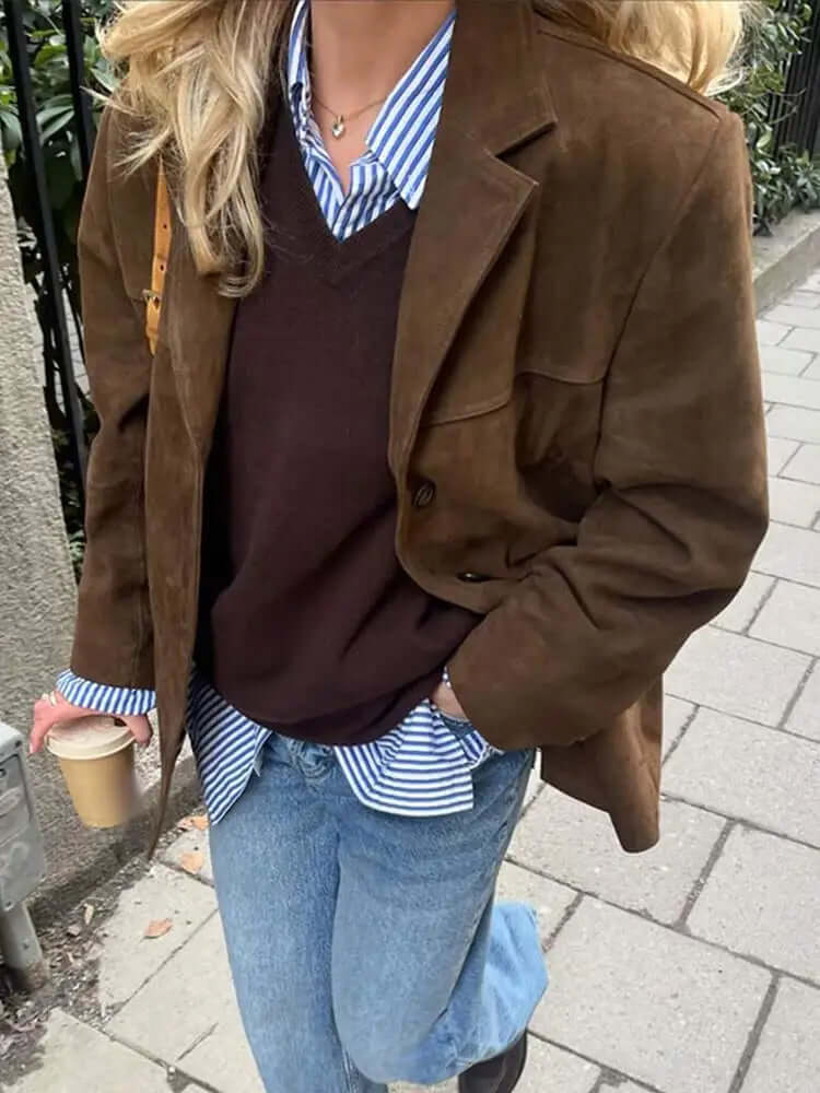 Luxury Brown Leather Jacket