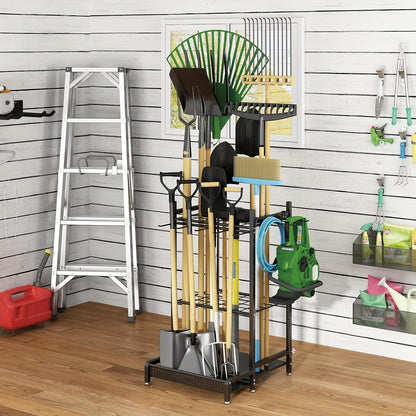 Strong Steel Garden Storage Rack – Outdoor Tool Holder