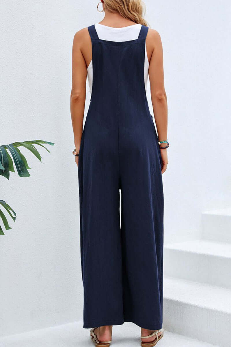 Comfortable V Neck Halter Jumpsuit for Women
