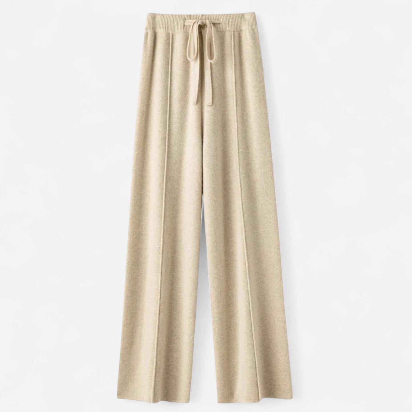 Comfortable Wool Flared Leg Knit Pants