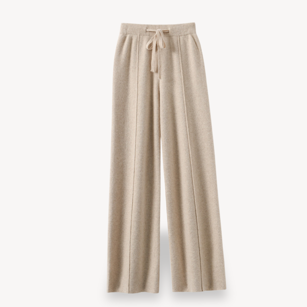 Soft Women's Wide Leg Cashmere Trousers - Luxivelle