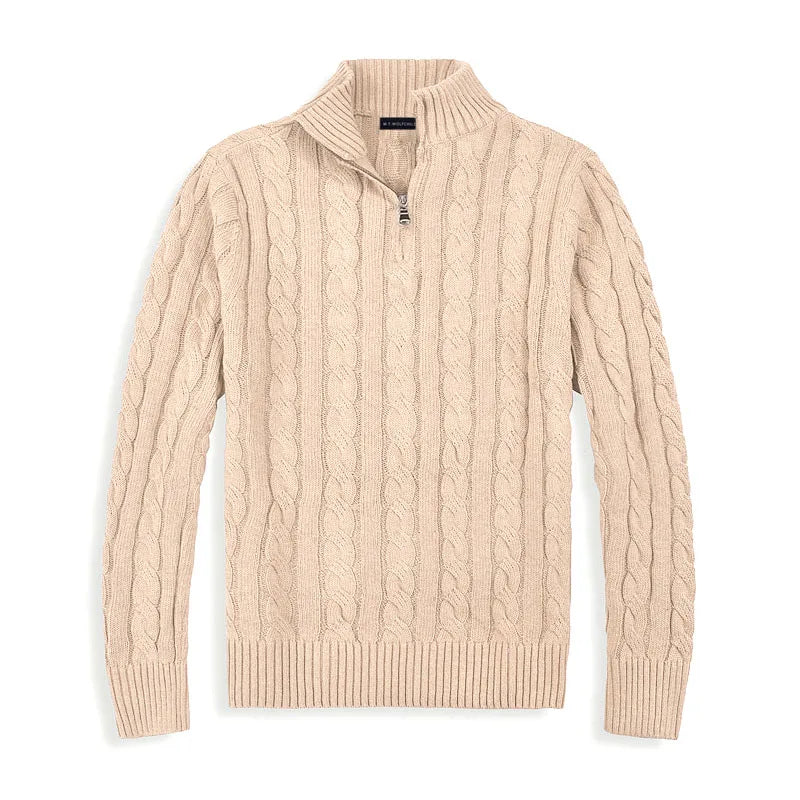Classic Crew Neck Cotton Sweater for Men - Luxivelle