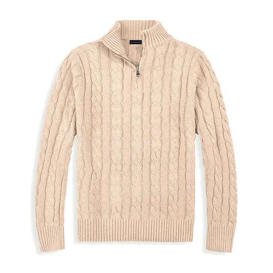 Classic Crew Neck Cotton Sweater for Men - Luxivelle