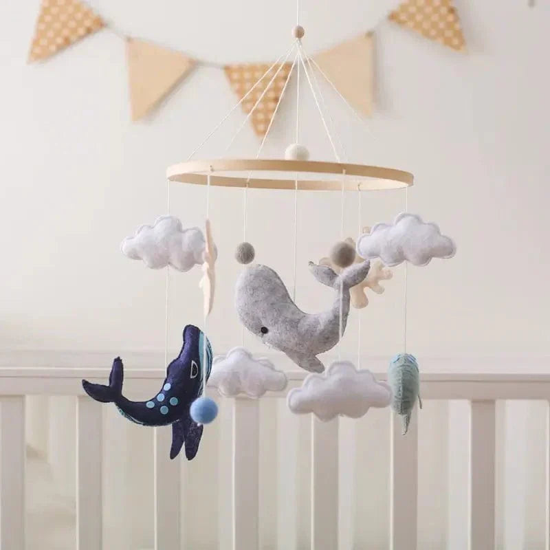 Gentle Wooden Baby Mobile No Battery Required