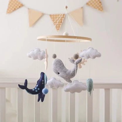 Gentle Wooden Baby Mobile No Battery Required