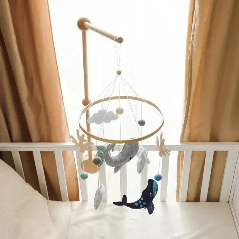Gentle Wooden Baby Mobile No Battery Required