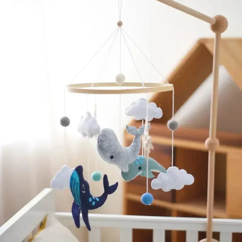 Gentle Wooden Baby Mobile No Battery Required - Luxivelle
