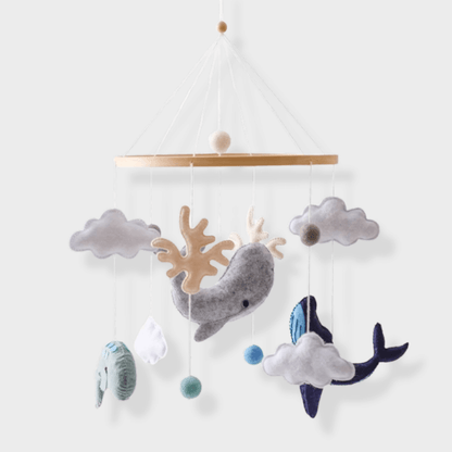 Gentle Wooden Baby Mobile No Battery Required